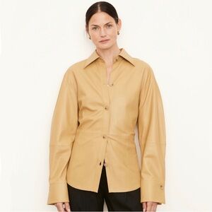 Vince LEATHER BLOUSE